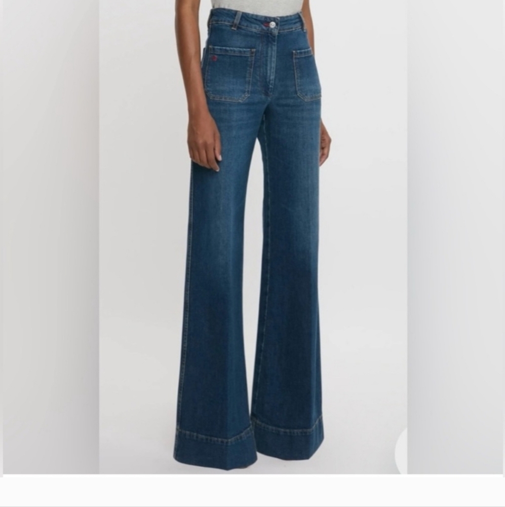 Victoria Beckham ALINA jeans Women's Blue Flared Jeans